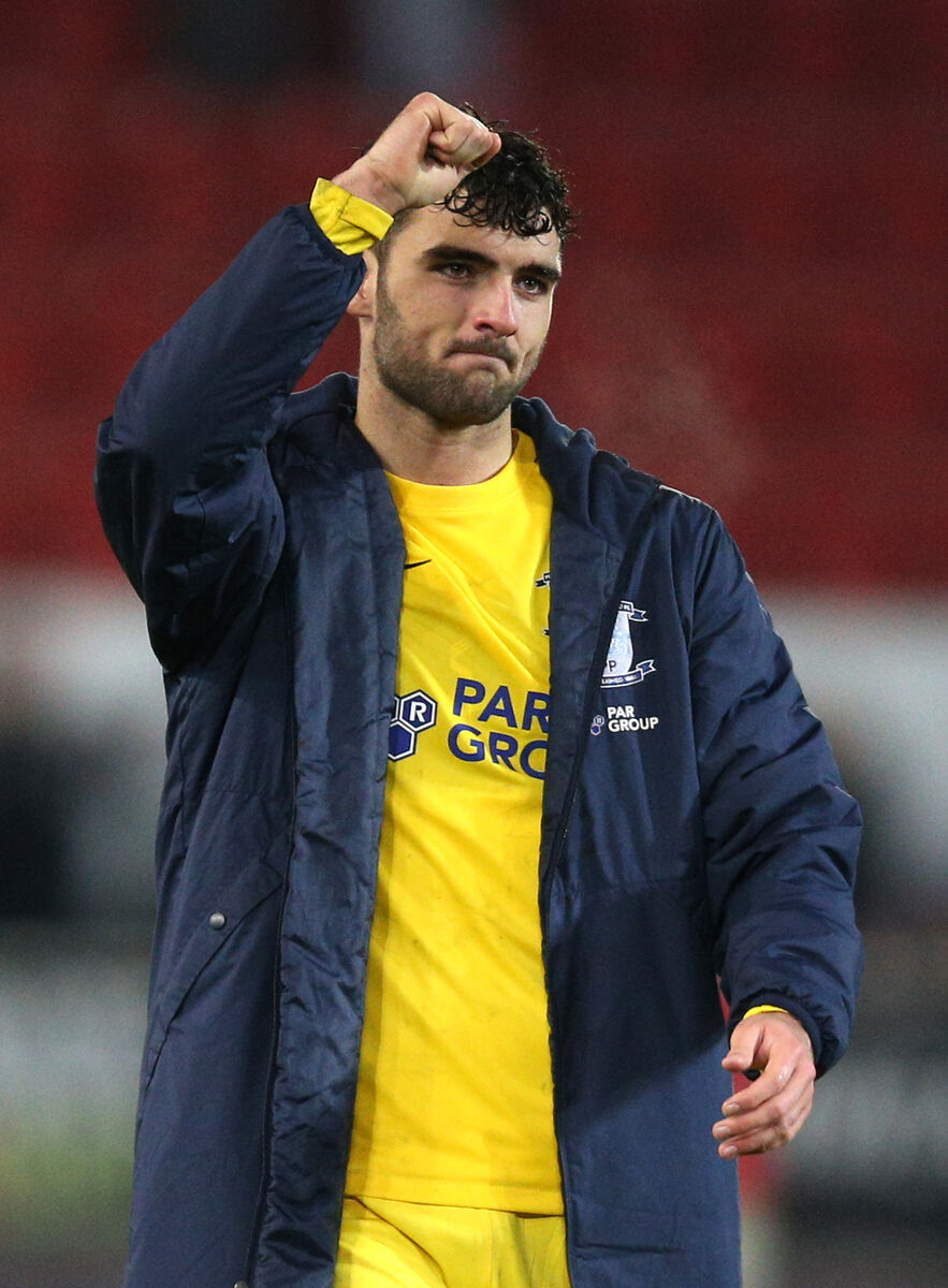 IN-FORM: Preston North End goalscorer Tom Cannon celebrates after the Sky Bet Championship match at the AESSEAL New York Stadium, Rotherham. Pic: Nigel French/PA Wire. IN-FORM: Preston North End goalscorer Tom Cannon celebrates after the Sky Bet Championship match at the AESSEAL New York Stadium, Rotherham. Pic: Nigel French/PA Wire.