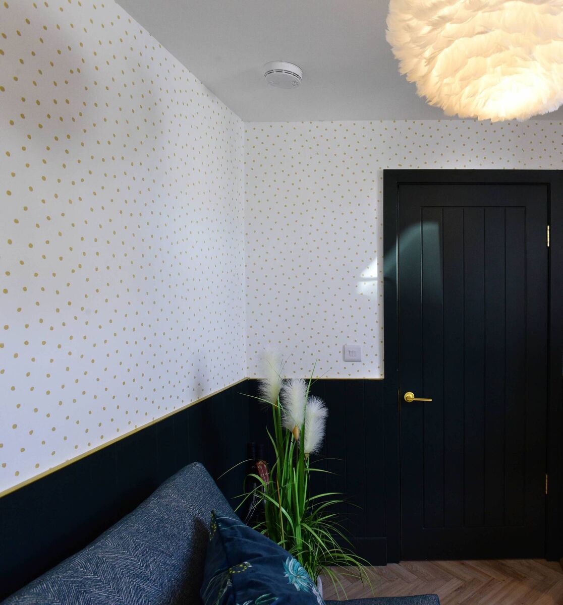 Jennifer's home office/spare room is painted Studio Green by Farrow &amp; Ball. Picture: Moya Nolan