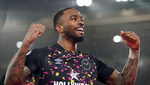 <p>STUNG BY THE BEES: Brentford’s Ivan Toney celebrates his sides victory following the Premier League match at St Mary's Stadium, Southampton. Picture date: Wednesday March 15, 2023. PA Photo. See PA story SOCCER Southampton. Photo credit should read: Adam Davy/PA Wire.</p>