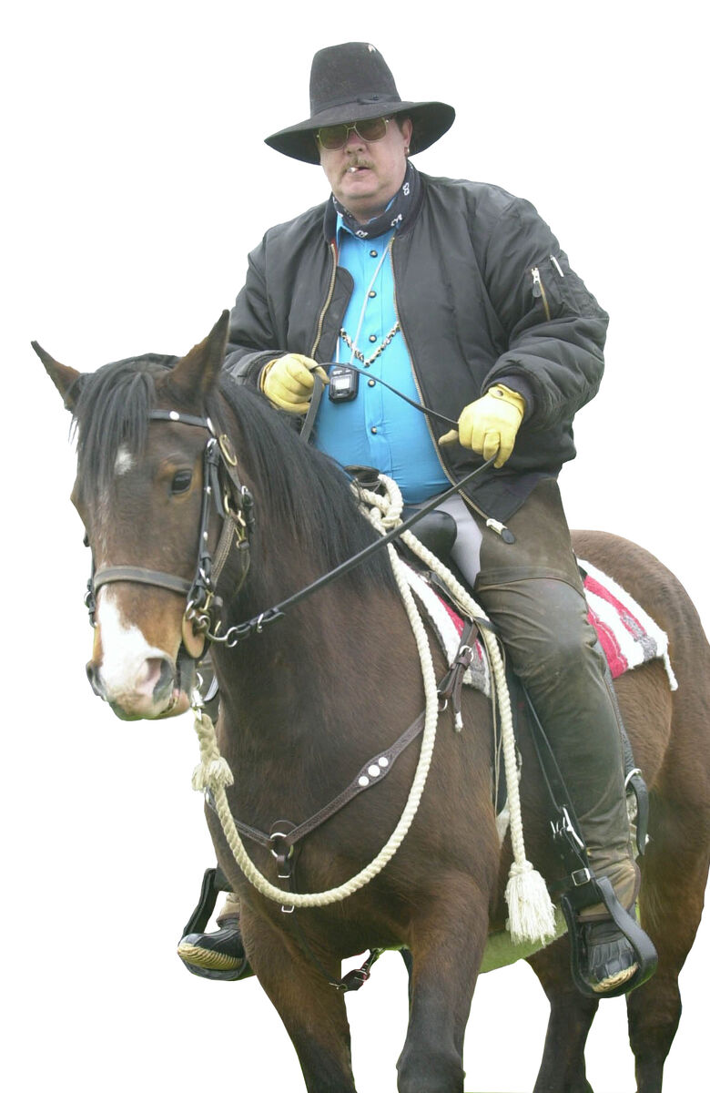 Jasper Kraus during his attempt to break the world record for the longest time spent continuously on horseback to raise money for Children in Need. Picture: Andrew Downes Jasper Kraus during his attempt to break the world record for the longest time spent continuously on horseback to raise money for Children in Need. Picture: Andrew Downes