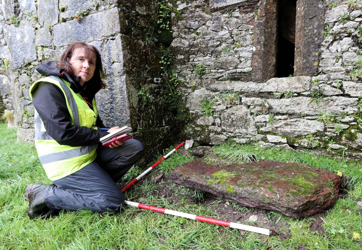 Anne Carey, district archaeologist in the National Monuments Service at Kilcrea Friary: 'It's very distressing to see excavations of this type and for this purpose in the monument.' Picture: Jim Coughlan