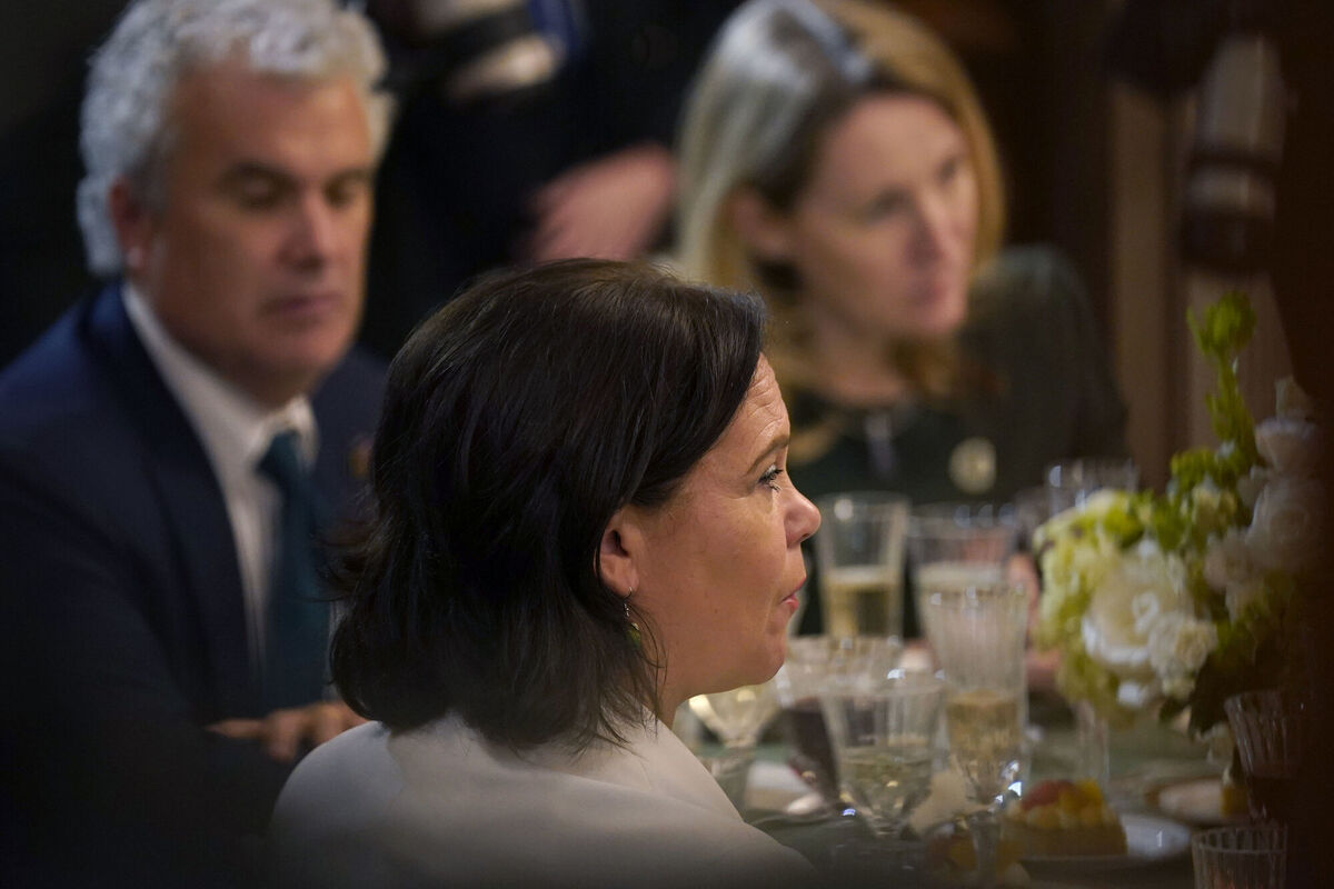 Sinn Féin president Mary Lou McDonald at thelunch in Washington DC hosted by Kevin McCarthy, speaker of the US House of Representatives.