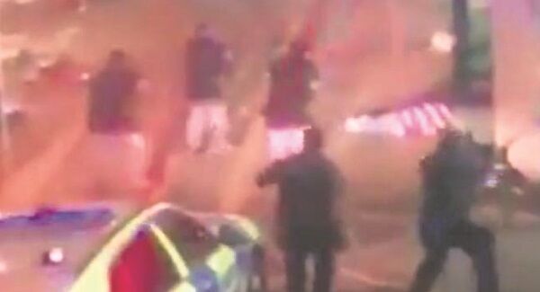 Police fire at the terrorists Khuram Butt, 27, Rachid Redouane, 30, and Youssef Zaghba, 22, who had killed eight people in London.