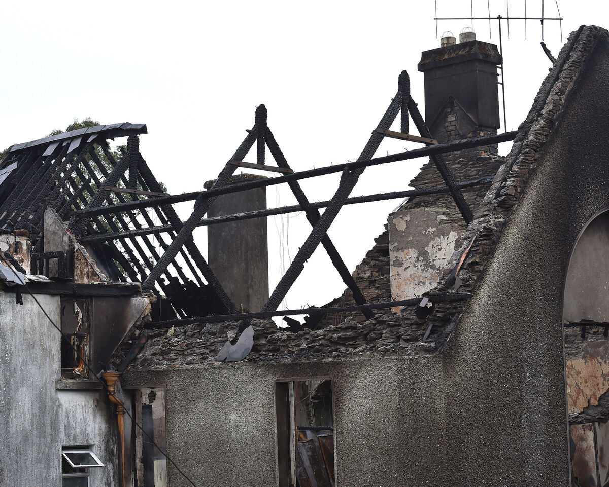 A section of the former Daughters of Charity Convent building in Dunmanway, Co Cork which was destroyed by fire. Picture: Dan Linehan A section of the former Daughters of Charity Convent building in Dunmanway, Co Cork which was destroyed by fire. Picture: Dan Linehan