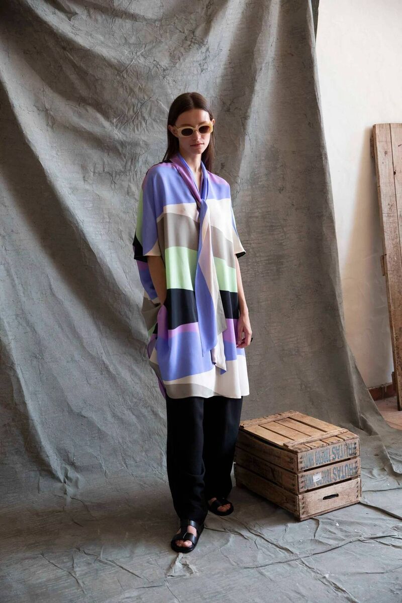 Psophia mint stripe tunic dress, MacBees, €339