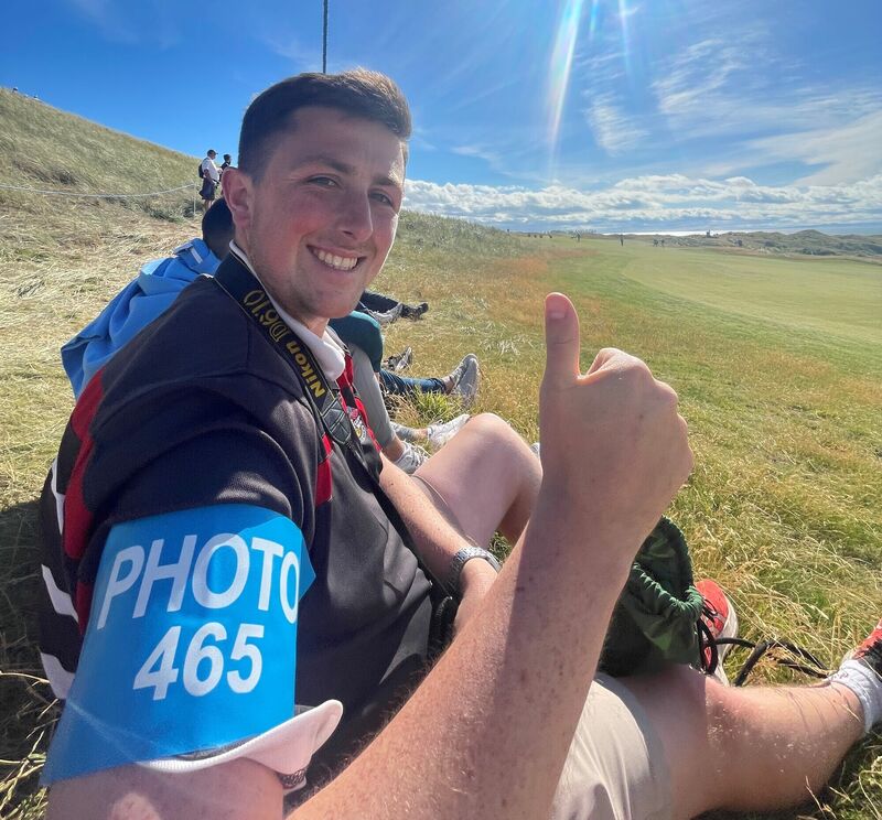 Cian O'Regan covering the 2022 Genesis Scottish Open for the Irish Examiner.
