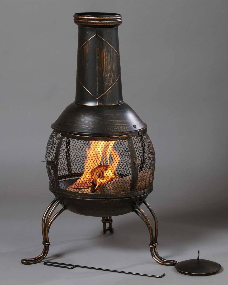 Gardenline Steel Chimenea in Aldi, €59.99