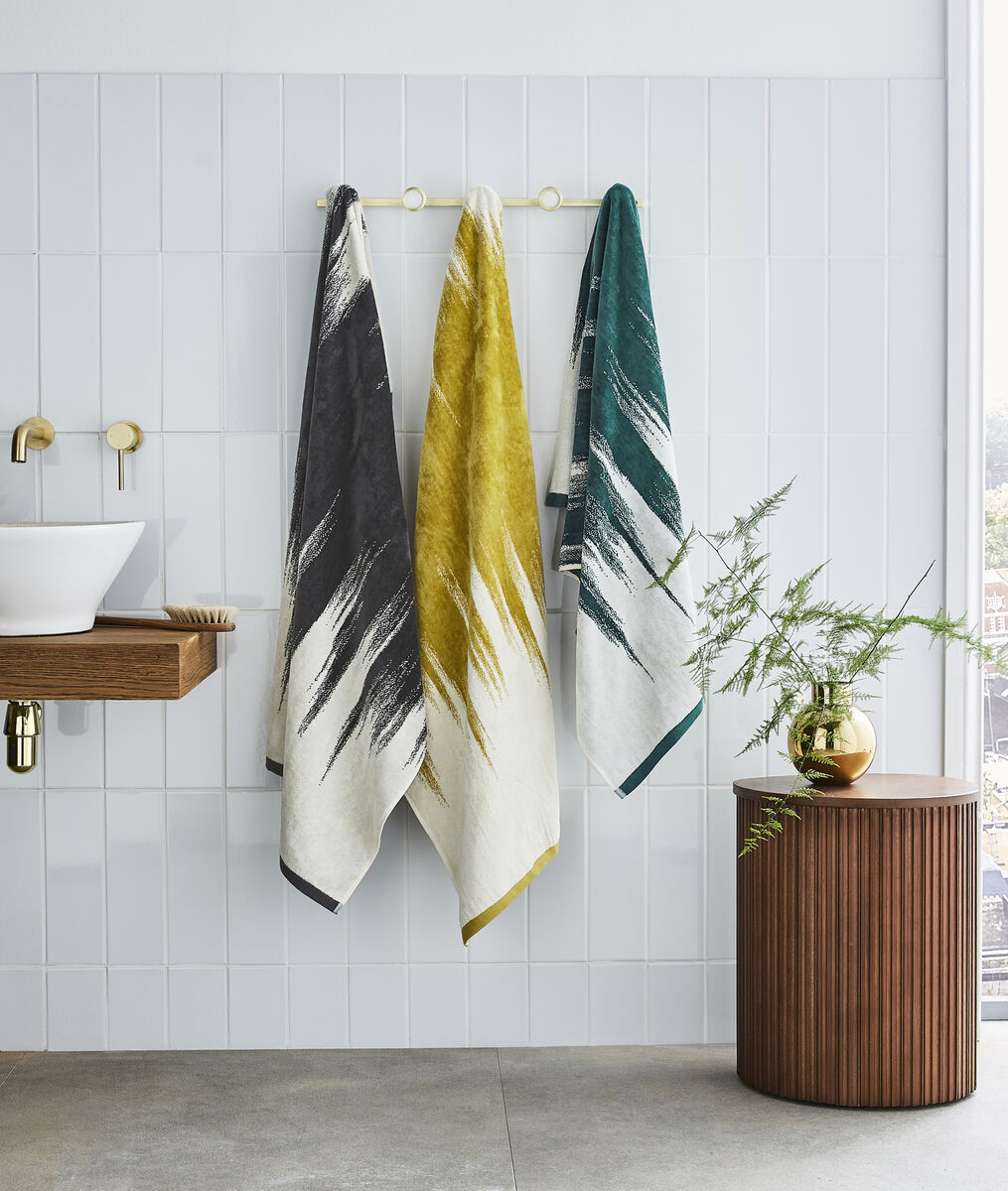The new Motion towel designs from Harlequin x Bedeck