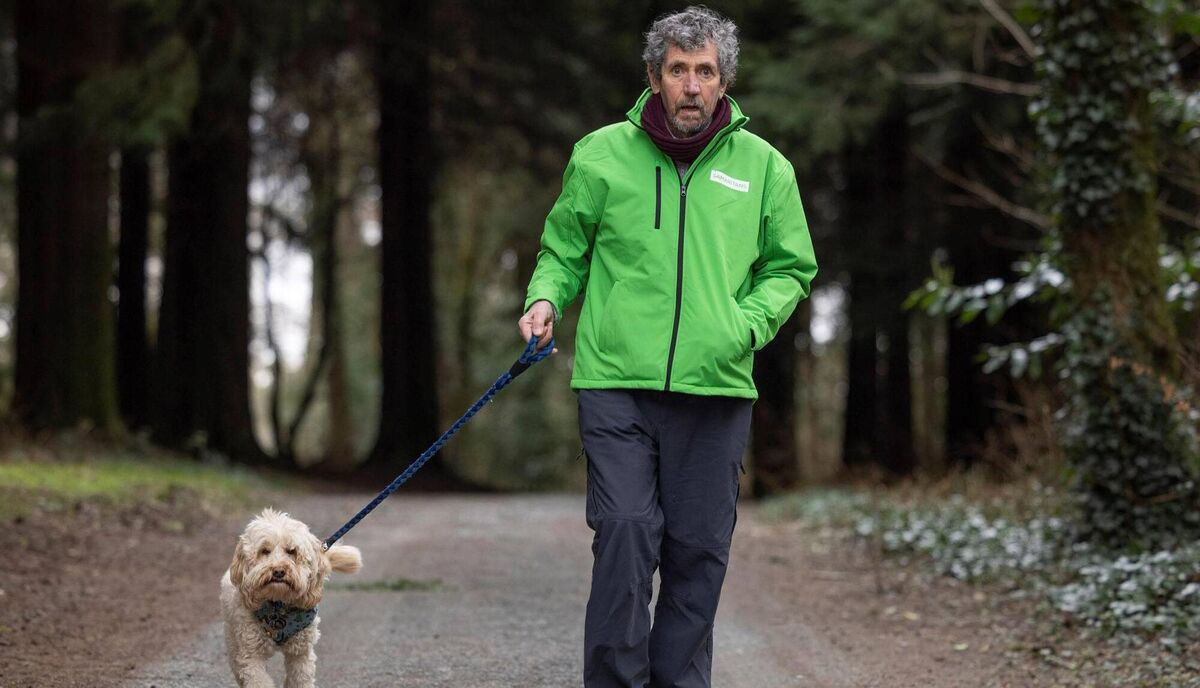 Charlie Bird and his dog Tiger: extending the hand of friendship to those who need it. Pic: Fergal Phillips Photography.