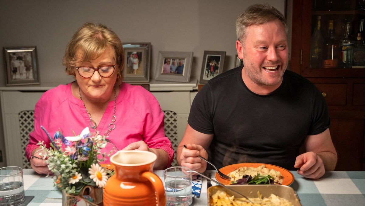 Shane says there is always lots of fun and good food around the dinner table at home. 