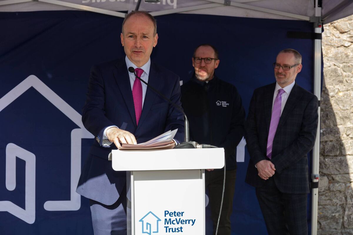 Tánaiste Micheál Martin at the launch of Peter McVerry Trust’s new social housing project. Picture: Peter McVerry Trust 
