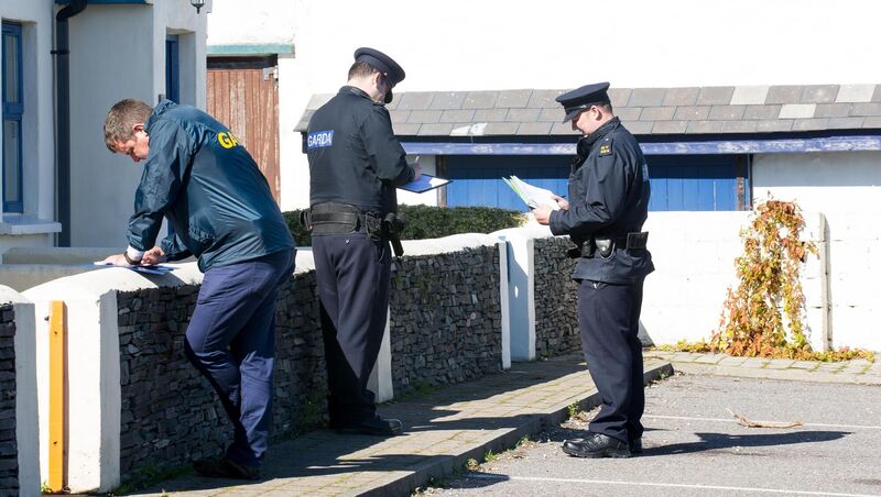 Gardaí investigating the Kerry Babies case carry out door-to-door inquiries on Valentia Island in September 2018. Picture: Alan Landers
                    