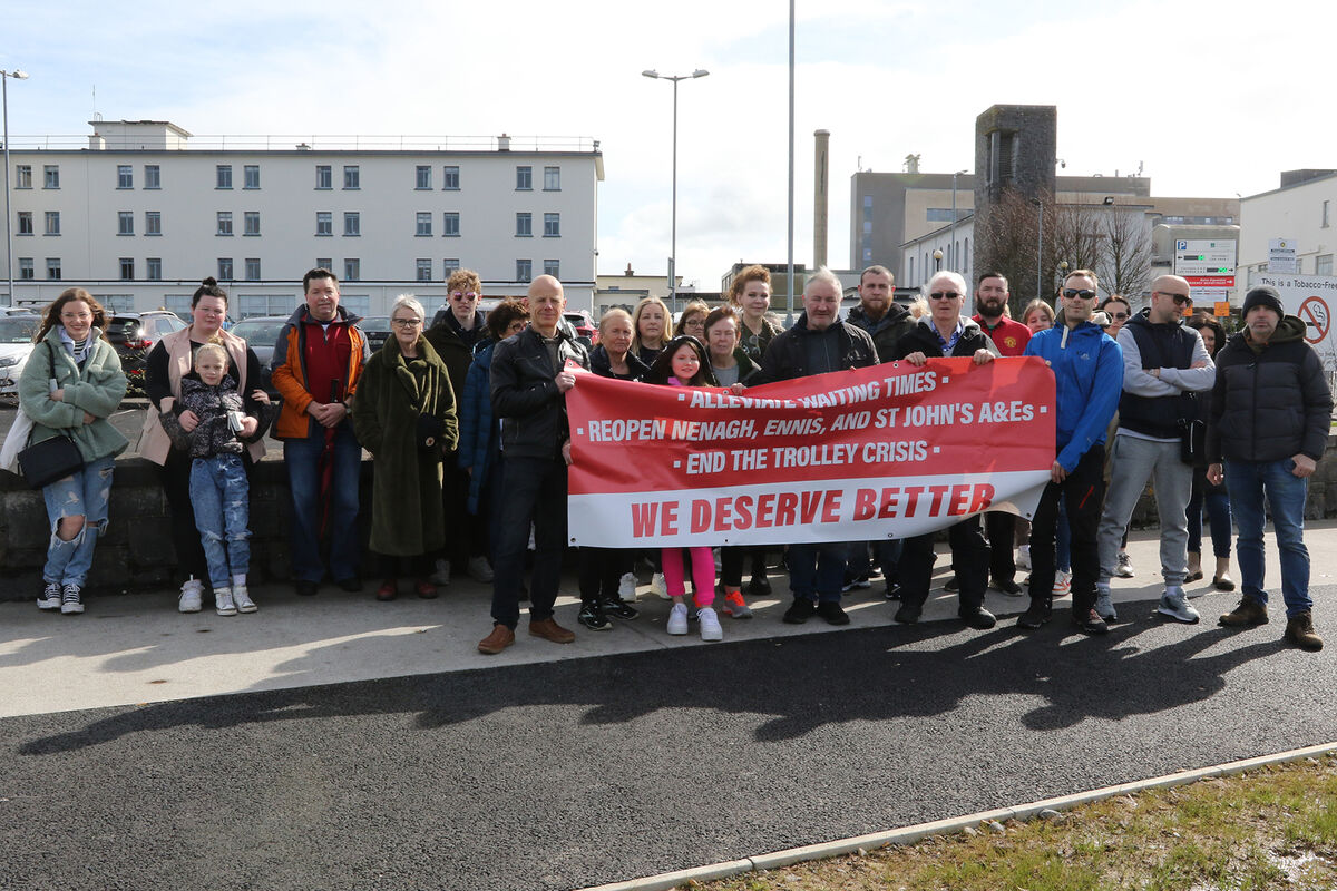 Protestors Outside UHL , Limerick 