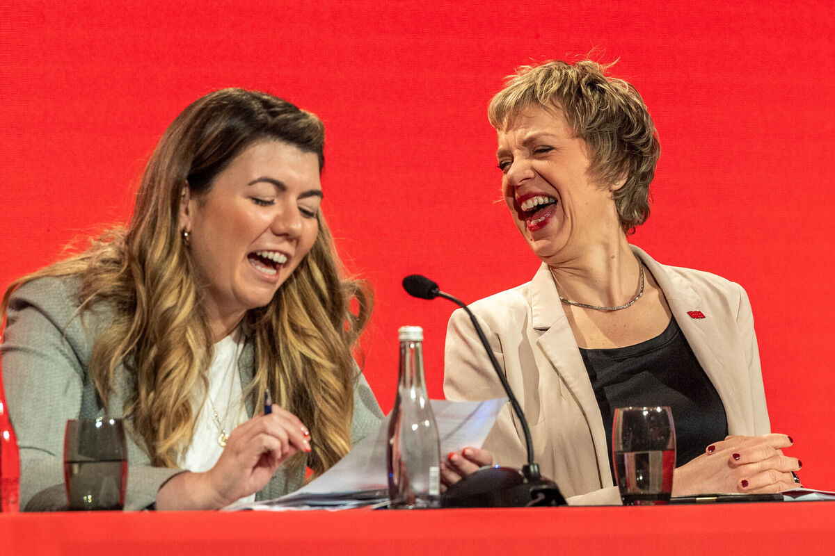 Labour Party leader Ivana Bacik during a lighter moment at the conference. Picture: Andy Gibson Labour Party leader Ivana Bacik during a lighter moment at the conference. Picture: Andy Gibson