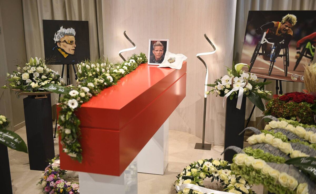 A mourning room where people said their farewells to paralympic athlete Marieke Vervoort.