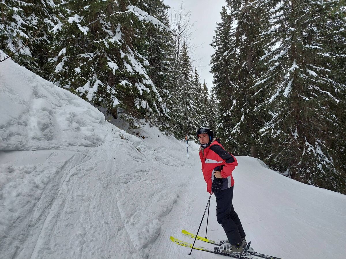 Conor Power on the slopes of Verbier. Conor Power on the slopes of Verbier.