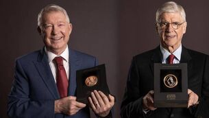 <p>LEGENDARY STATUS: Sir Alex Ferguson and Arsene Wenger have become the first managers to be inducted into the Premier League Hall of Fame. Pic: Sky Sports Premier League </p>