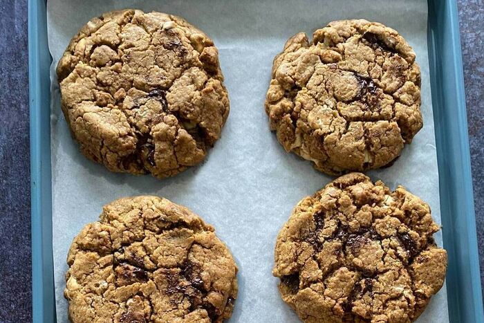 Giant chocolate chip cookies