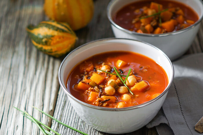 Chickpea and butternut squash stew