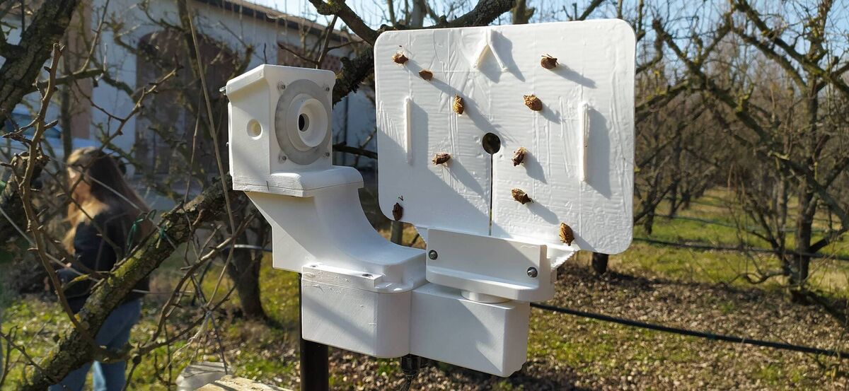 Technology used to monitor the brown marmorated stink bug. Tyndall National Institute is partnering with Teagasc using AI to monitor the stink bug's impact in Europe. Technology used to monitor the brown marmorated stink bug. Tyndall National Institute is partnering with Teagasc using AI to monitor the stink bug's impact in Europe.