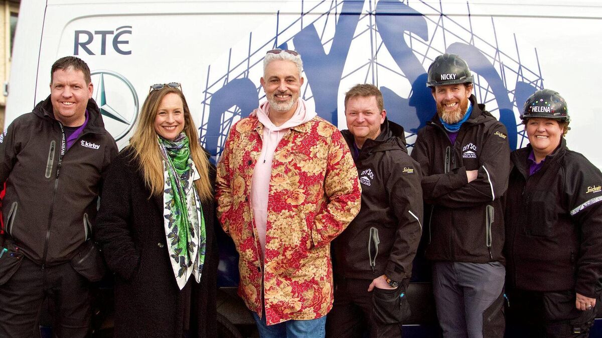 Baz Ashmawy and the team in Athlone on DIY: SOS.