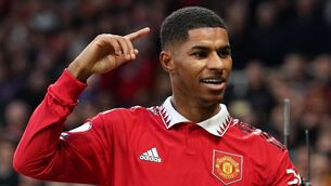 <p>FITNESS RACE: Marcus Rashford is set to be fit to face Newcastle. Pic: Martin Rickett/PA</p>
