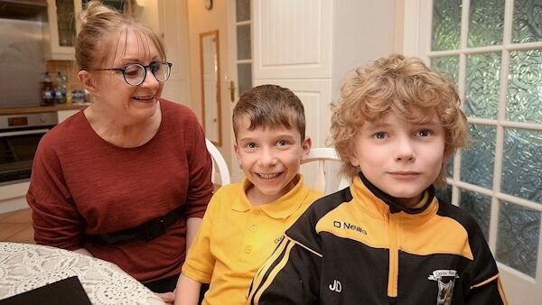 Marie Devine and her twin boys.Pic: Seamus Farrelly