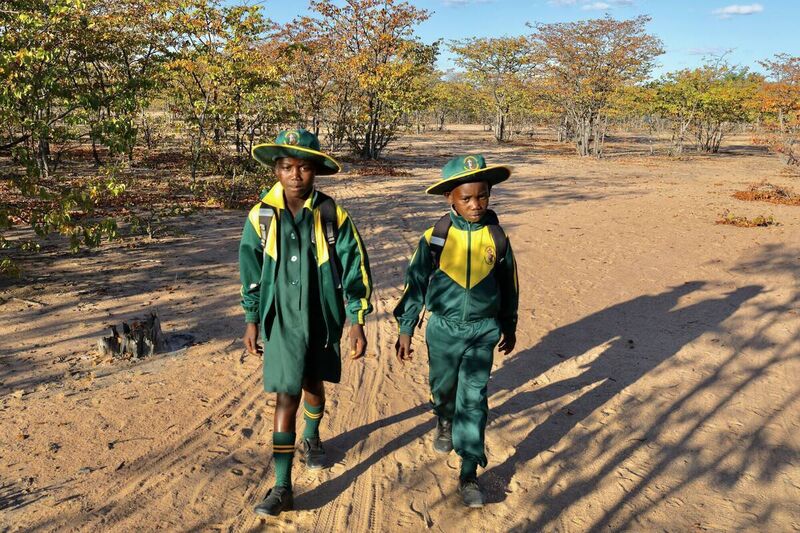 No Matter and Forward walking to school in Zimbabwe. Picture: Cynthia R Matonhodze No Matter and Forward walking to school in Zimbabwe. Picture: Cynthia R Matonhodze