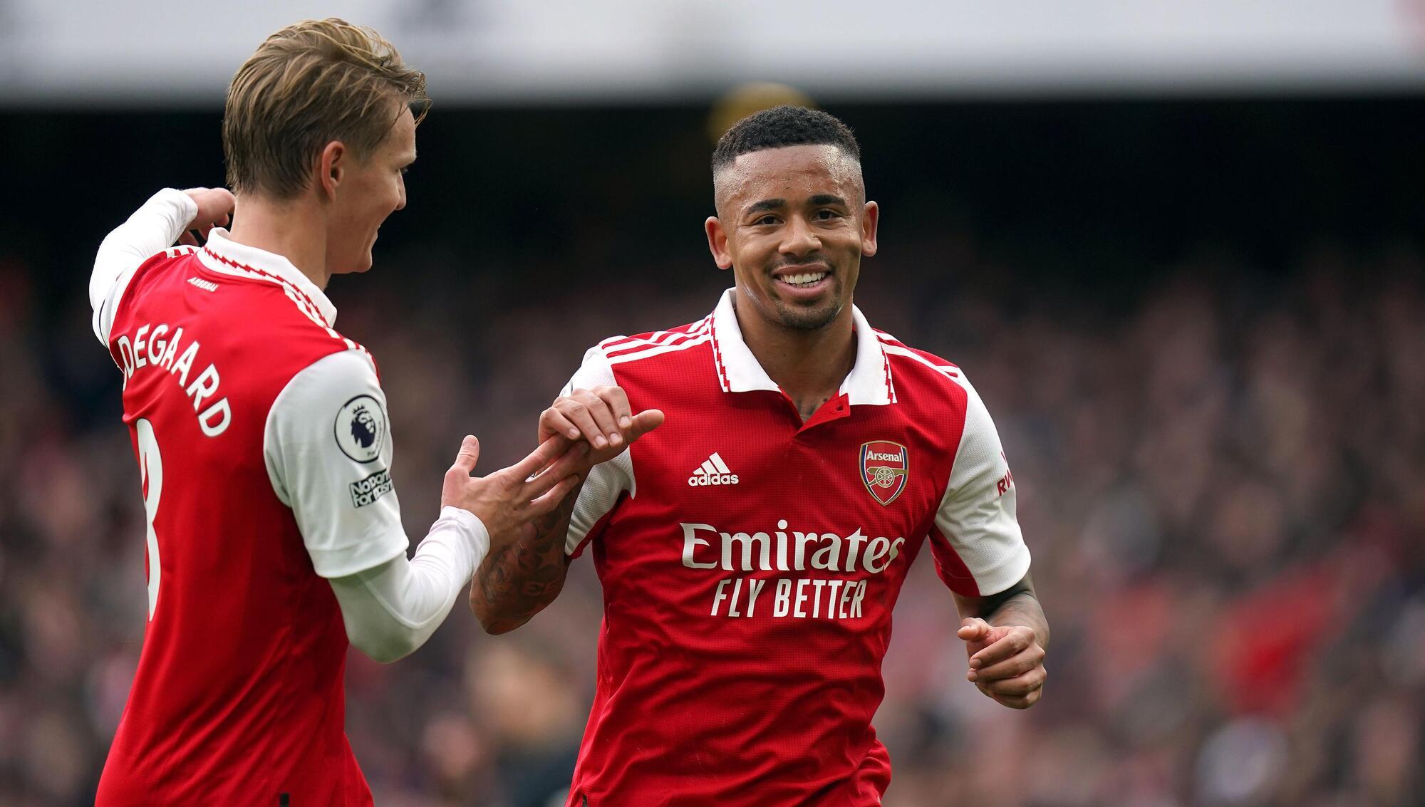 Gabriel Jesus double helps Arsenal restore eight-point lead