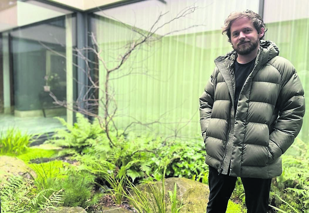 Rob Curley, a director of Maremoto Architects, in an internal courtyard designed as a slice of a wild Irish landscape, with a low-maintenance planting scheme featuring ferns, grasses, boulders and helxine. Rob Curley, a director of Maremoto Architects, in an internal courtyard designed as a slice of a wild Irish landscape, with a low-maintenance planting scheme featuring ferns, grasses, boulders and helxine.
