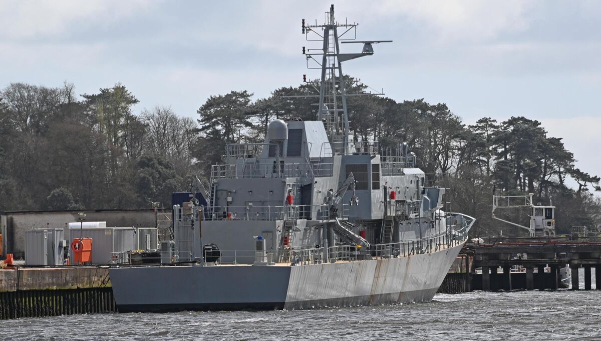  Irish naval vessel LE Niamh at the dockyard in Rushbrooke.