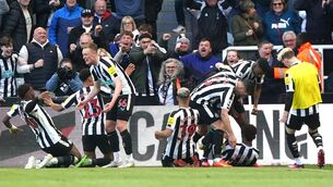 <p>STATEMENT WIN: Newcastle United's Joe Willock (second right) celebrates scoring his side's first goal of the game with team-mates during the Premier League match at St. James' Park, Newcastle. Pic: PA</p>