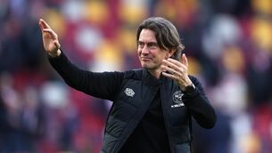 <p>TOUGH TASK: Brentford manager Thomas Frank after the Premier League match at Gtech Community Stadium, London. Pic: PA</p>