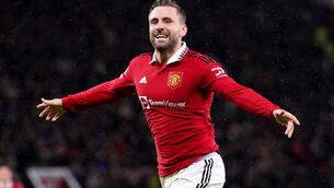 <p>NEW DEAL: Manchester United's Luke Shaw celebrates scoring their side's second goal of the game during the Premier League match at Old Trafford, Manchester. Picture date: Tuesday January 3, 2023. PA Photo. See PA story SOCCER Man Utd. Pic credit: Tim Goode/PA Wire.</p>