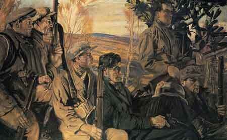 Sean Keating's painting Men of the South Sean Keating's painting Men of the South