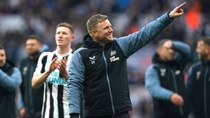 <p>GOING FOR EVERYTHING: Newcastle head coach Eddie Howe would not fear a Champions League campaign next season. Pic: Owen Humphreys/PA</p>