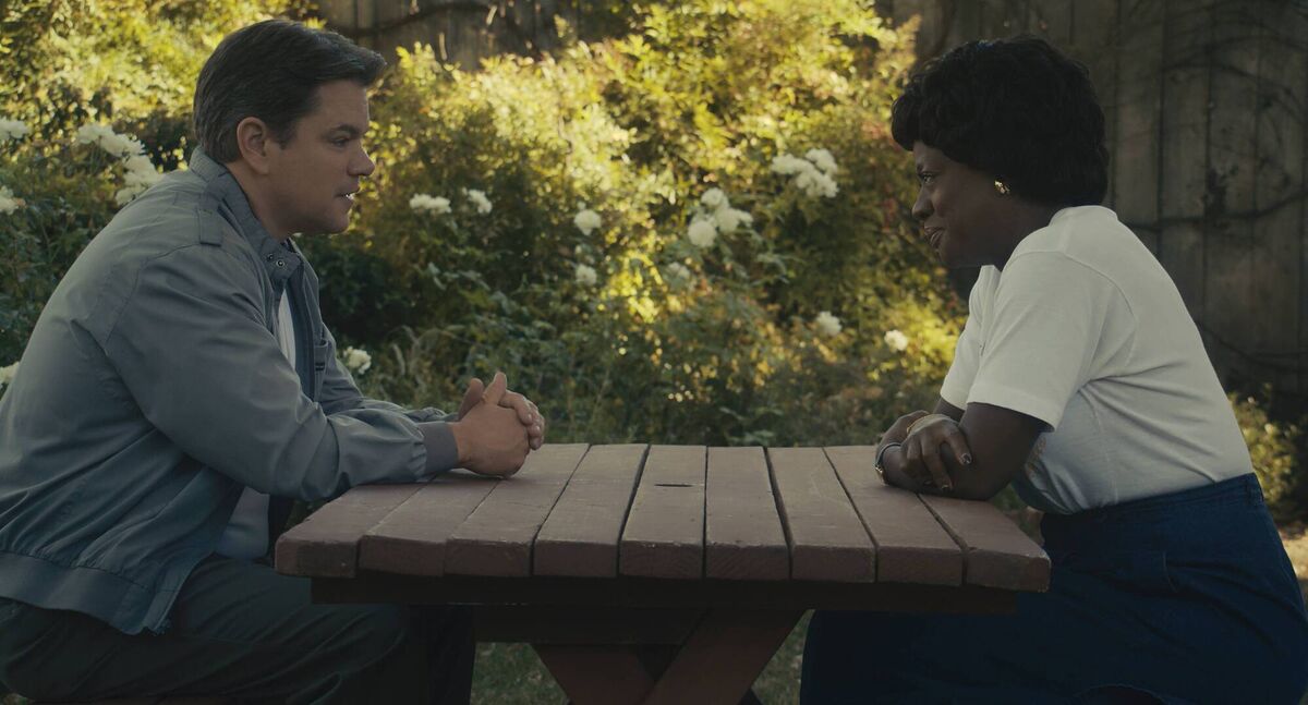 Matt Damon and Viola Davis in Air