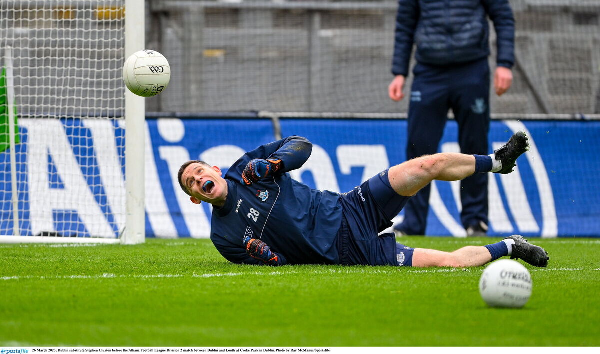 GUESS WHO'S BACK: Stephen Cluxton warms up before the Louth game. Pic: Ray McManus/Sportsfile