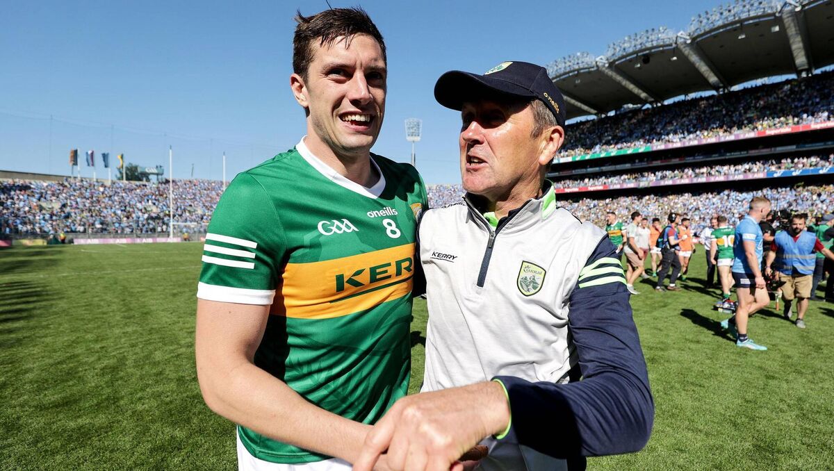 BIG LOSS: Former Kerry star David Moran with Kerry manager Jack O’Connor. Pic: INPHO/Laszlo Geczo