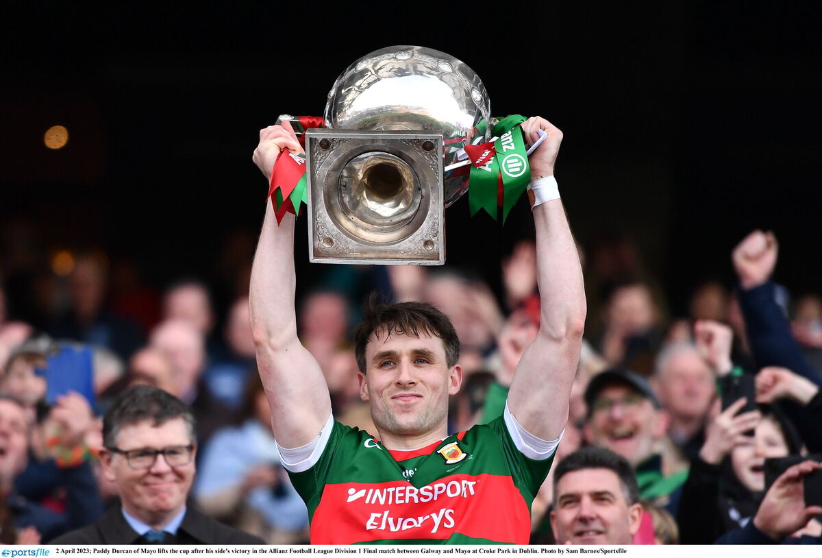 NO REST: It is less than a week since Paddy Durcan lifted the league title. Pic: Sam Barnes/Sportsfile