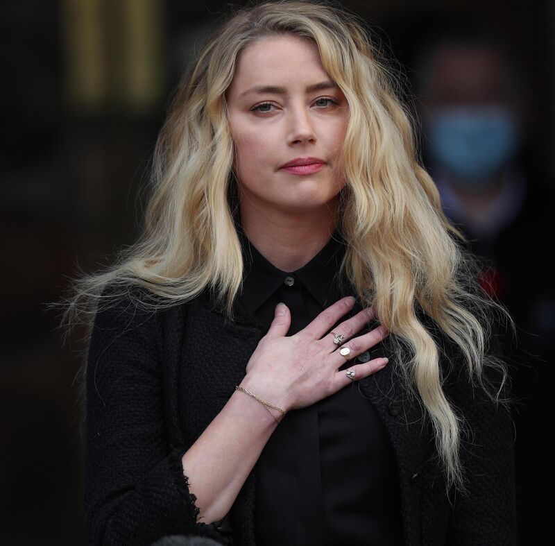 Actress Amber Heard gives a statement outside the High Court in London on the final day of hearings in Johnny Depp's libel case against the publishers of The Sun and its executive editor, Dan Wootton. Actress Amber Heard gives a statement outside the High Court in London on the final day of hearings in Johnny Depp's libel case against the publishers of The Sun and its executive editor, Dan Wootton.