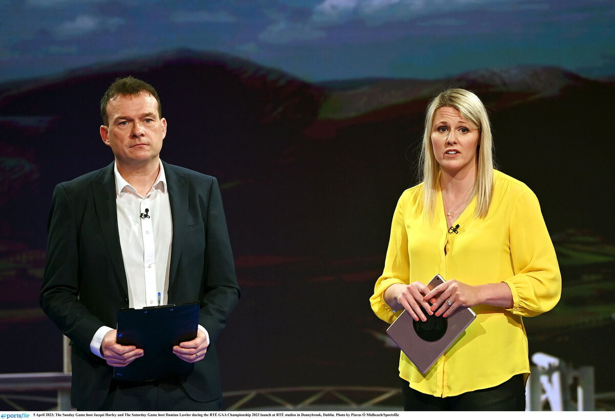 NEW FACES: The Saturday Game host Damian Lawlor and The Sunday Game host Jacqui Hurley. Pic: Piaras Ó Mídheach/Sportsfile