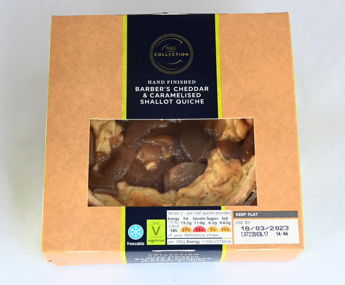  M&amp;S Collection Barber's Cheddar and Carmelised shallot quiche