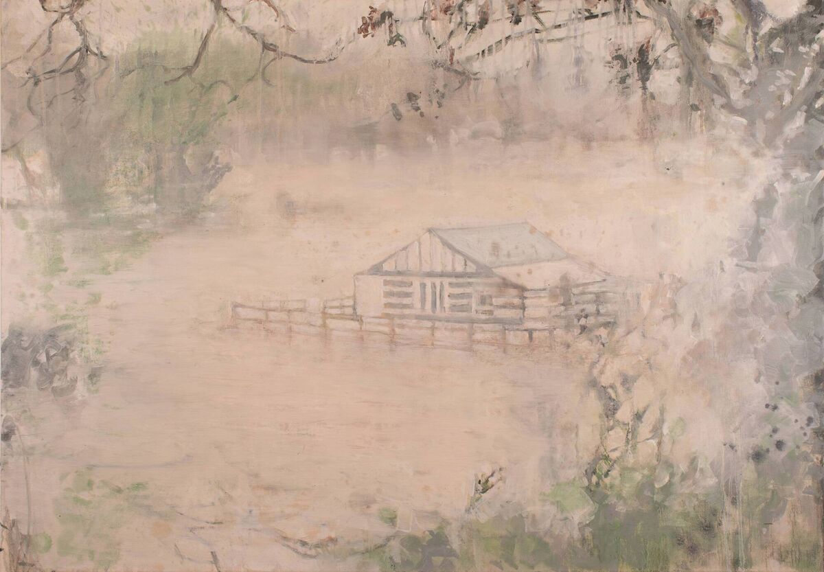 Bernadette Kiely, Careysville, Blackwater Fisheries, 2023, Oil on canvas, 70 x 100, €3,500.