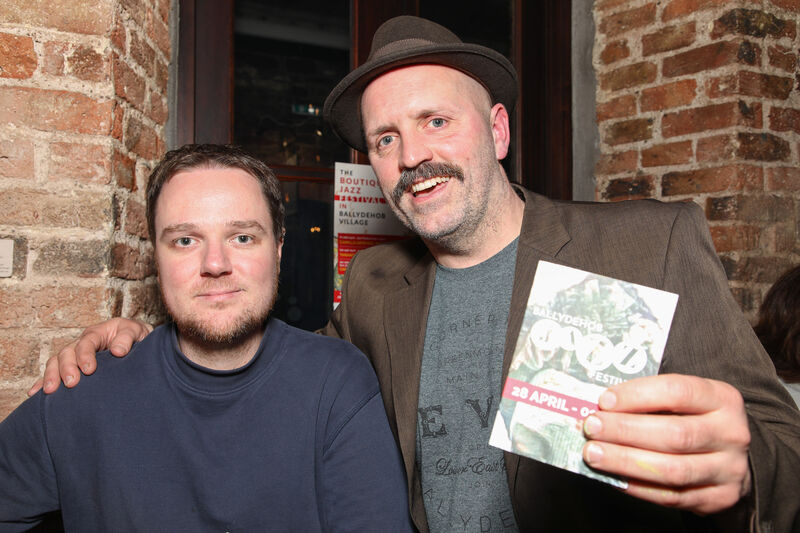 Jonathan Pearson and festival director Joe O'Leary at the launch of the Ballydehob Jazz Festival at Cask on MacCurtain Street, Cork. Picture: David Creedon Jonathan Pearson and festival director Joe O'Leary at the launch of the Ballydehob Jazz Festival at Cask on MacCurtain Street, Cork. Picture: David Creedon