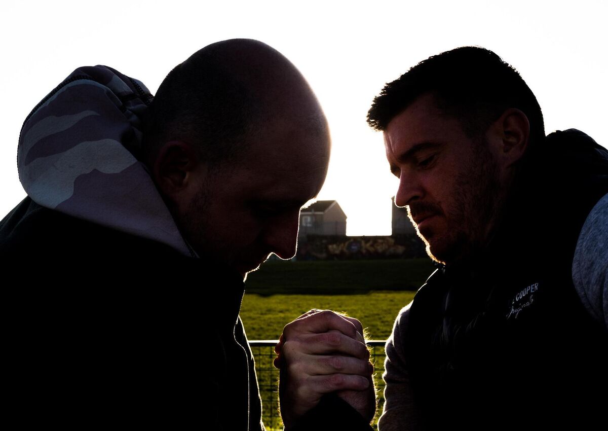 Ronnie Mostyn has built a team of arm wrestlers who work on developing tendon and bone strength. Picture: David Creedon