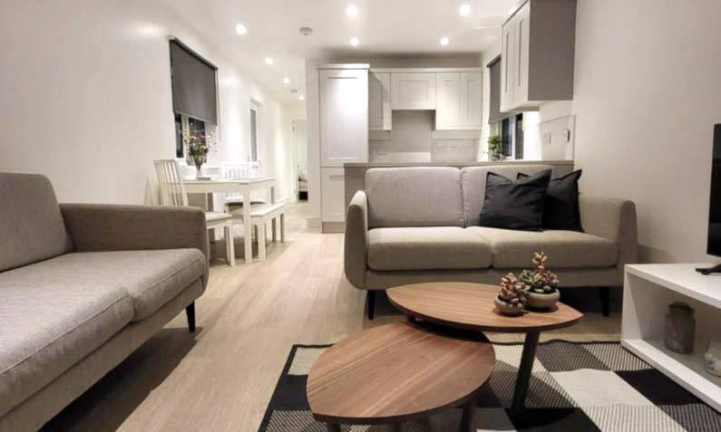 An examples of rapid-build housing the Government plans to put up to provide short-term accommodation for 2,000 Ukrainians fleeing war. But it could take until August to finish all 700 of the planned modular homes. Picture: Department of the Taoiseach