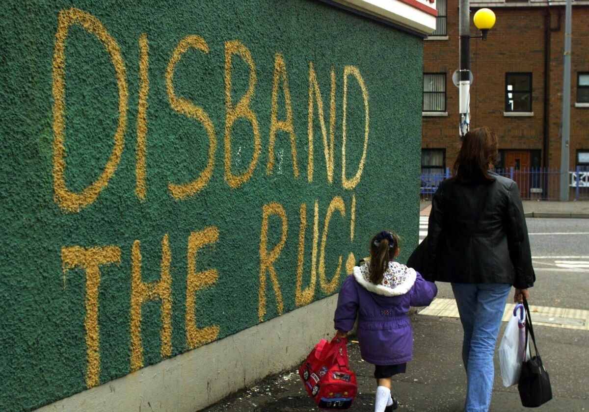Graffiti on a wall in West Belfast in 1999. Picture: PA Graffiti on a wall in West Belfast in 1999. Picture: PA