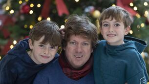 <p> Jonathan de Burca Butler pictured in Rathmines with his sons, Fionn, 10, and Luke, 8. Picture Colin Keegan, Collins Dublin</p>