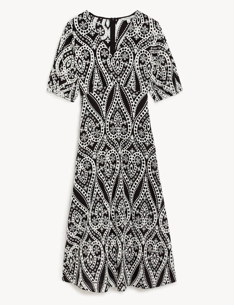 Autograph Pure Cotton Broderie Midaxi Waisted Dress, M&amp;S, €125